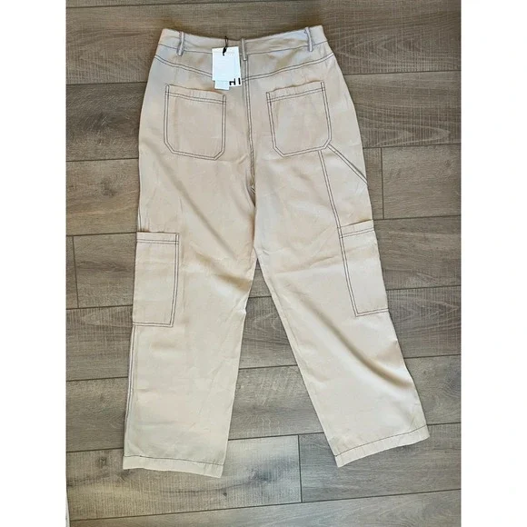 ICHI Ihramla PA Cargo Pants Trousers Size 40 Beige Tan Khaki‎ NWT